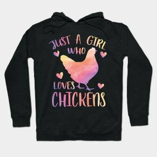 Just a girl who loves Chickens Hoodie